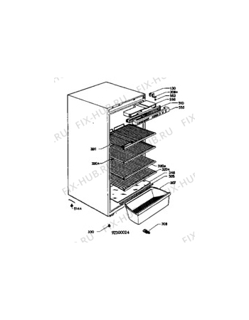 Взрыв-схема холодильника Zanussi ZR9245R - Схема узла C10 Cabinet/Interior